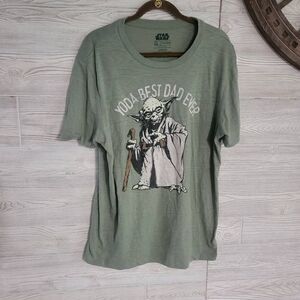 Star Wars Yoda Best Dad Ever Shirt Mens SZ 2X